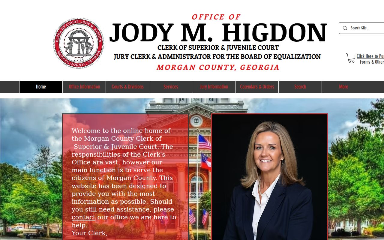 Morgan County Clerk of Superior and Juvenile Court home page