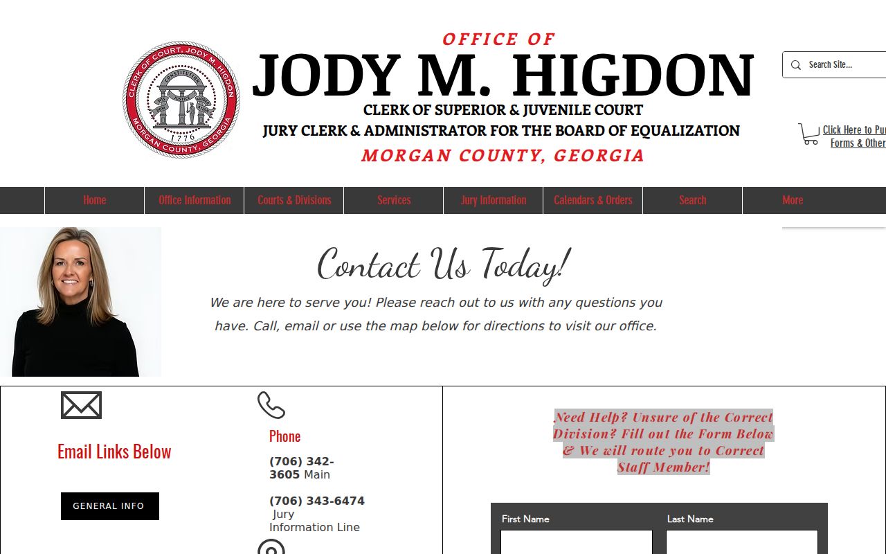 Morgan County clerk contact and records department routing